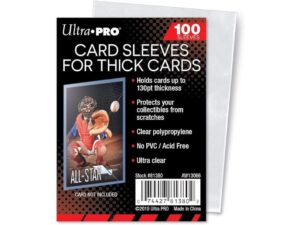 Ultra Pro – Standard Sleeves – 2-1/2″ X 3-1/2″ Thick Card Sleeves (100 Ct)